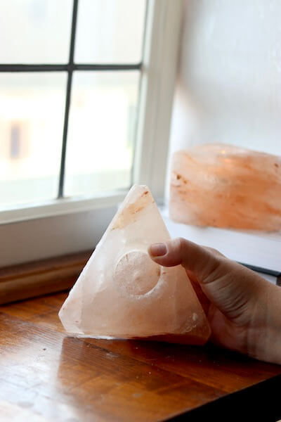 Triangle Himalayan Salt Candle Holder